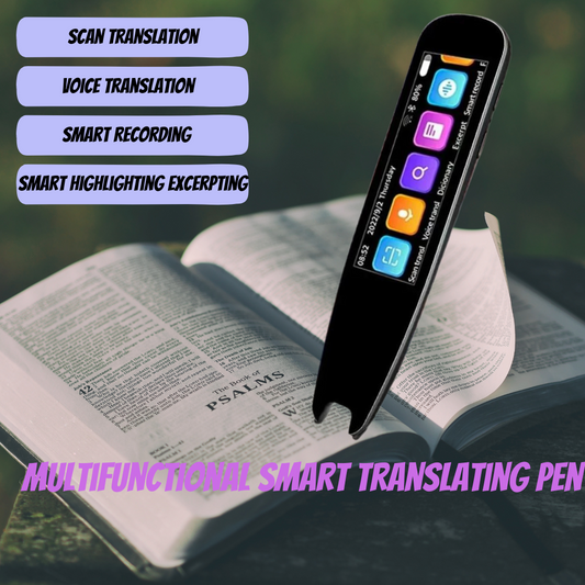 Multifunctional Digital Translation Scanning Smart Pen ~ Voice Translator, Excerpt, Online/Offline use, Highlighting & Translating in Real Time- Multiple Languages