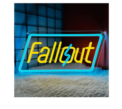 Fallout - Neon LED Light Sign 13.7x6.7 inch - for Game Room, Gaming Decor Night Light