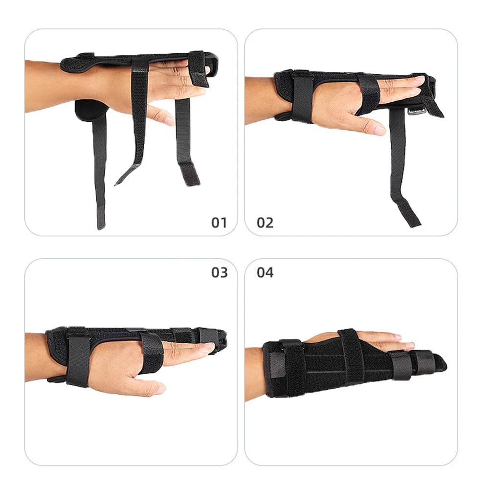 Férula para muñeca y dedo con canal cubital para fractura de boxeador, soporte para dedo en gatillo, fractura de boxeador, fractura de dedo, tendinitis, fractura metacarpiana, esguinces, se adapta a mano izquierda y derecha (mediano, grande) 