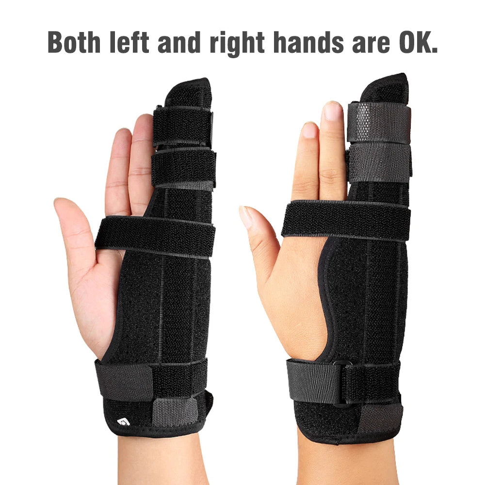 Boxer Fracture Ulnar Gutter Wrist and Finger Splint - Support for Trigger Finger, Boxer's Fracture, Finger Fracture, Tendonitis, Metacarpal Fracture, Sprains - Fits Left and Right Hand - (Medium, Large)