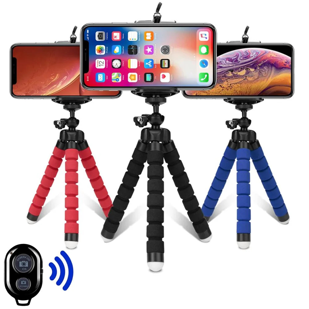 Adjustable Octopus Flexible Phone Holder Tripod Stand For iPhone Camera Bracket