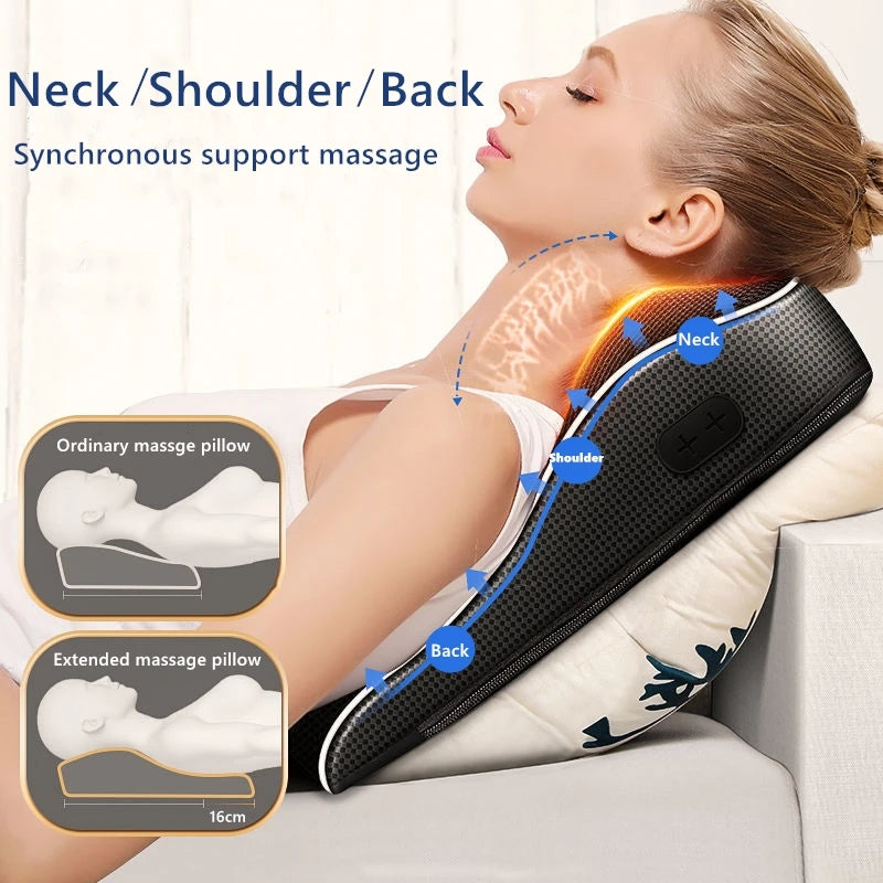 Electric Shiatsu Neck & Upper Back Back Heating Body Massager ~ Traction, Heating, Vibrating, Multi-Functional