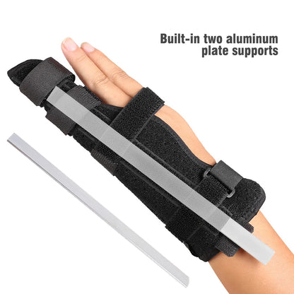 Boxer Fracture Ulnar Gutter Wrist and Finger Splint - Support for Trigger Finger, Boxer's Fracture, Finger Fracture, Tendonitis, Metacarpal Fracture, Sprains - Fits Left and Right Hand - (Medium, Large)