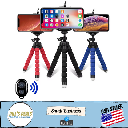 Adjustable Octopus Flexible Phone Holder Tripod Stand For iPhone Camera Bracket