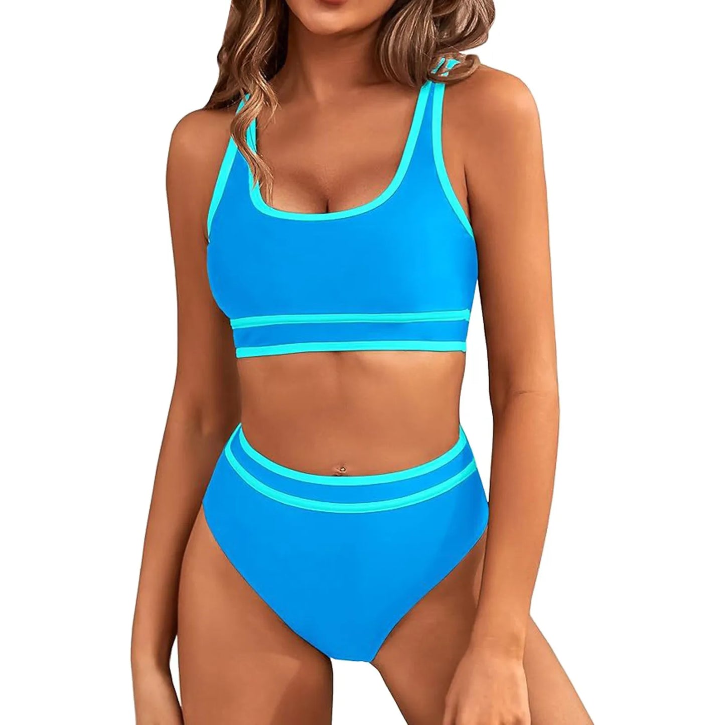 High Waist Two Piece Tankini Swimsuit