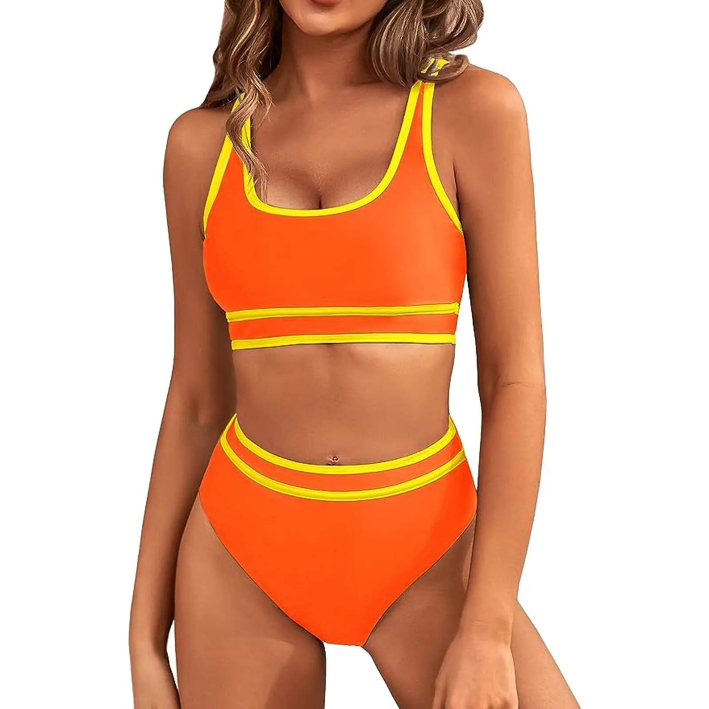 High Waist Two Piece Tankini Swimsuit