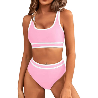 High Waist Two Piece Tankini Swimsuit