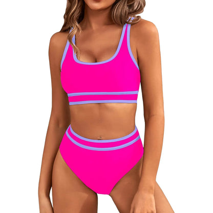 High Waist Two Piece Tankini Swimsuit