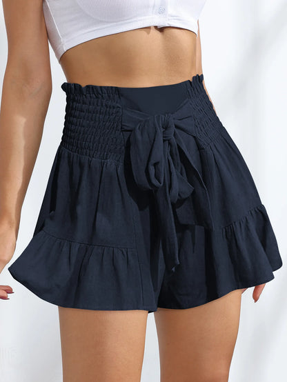 Women Skirt Shorts with Lace and Ruffle Edges Multiple Colors