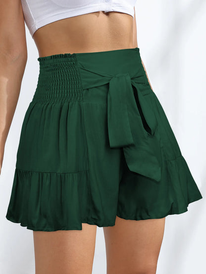 Women Skirt Shorts with Lace and Ruffle Edges Multiple Colors