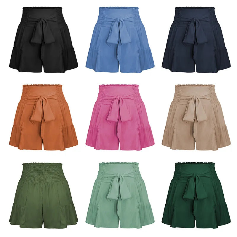 Women Skirt Shorts with Lace and Ruffle Edges Multiple Colors