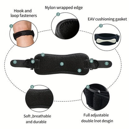 Patella Tendon Strap ~ for Patella Tendonitis/Jumpers Knee, Pressure Relief, Knee Pain, Comfortable Gel Padded