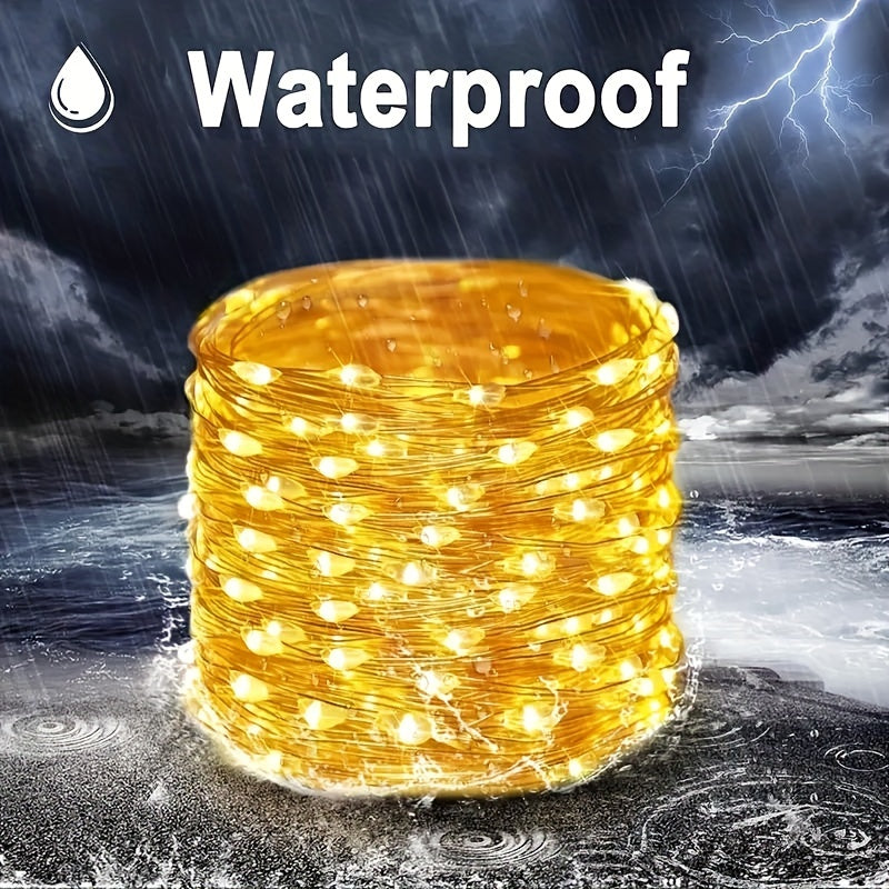 32M(105FT) 300LED Copper Wire String Lights Solar Outdoor Fairy Lights Waterproof For Christmas Garden Party New Year Decor