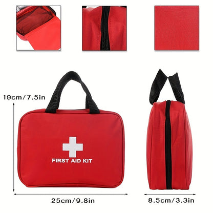 Botiquín de primeros auxilios portátil para aventuras al aire libre: bolsa multiusos para suministros de emergencia (con equipo médico esencial)