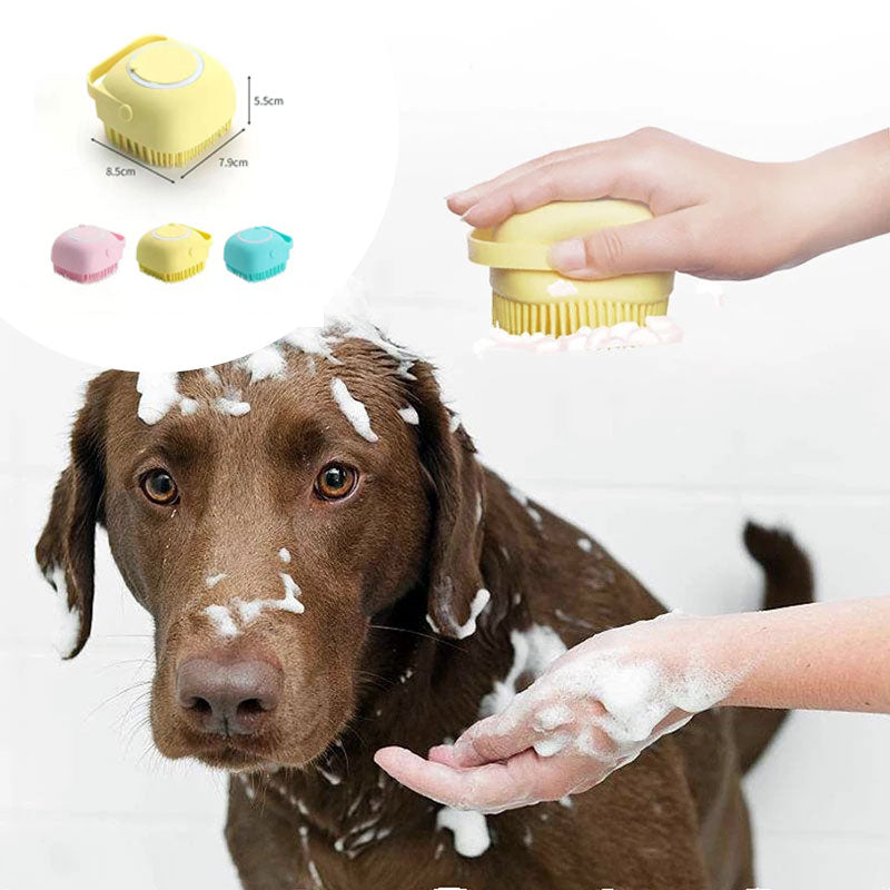 Silicone Soap Dispensing Scrubbing Brush for Dogs