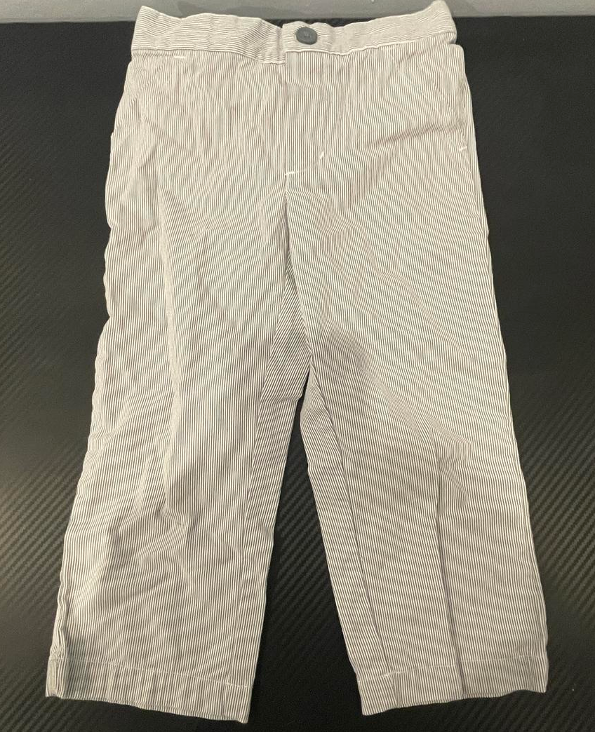 Just One You Carter's Striped casual pants white gray Size 2T - Very Good