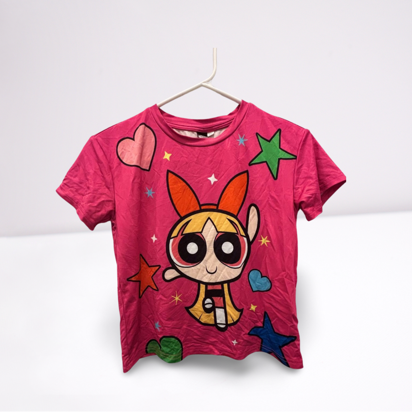 Graphic T-Shirt Powder Puff Girls Theme Blossom Youth 7Y Pink/Multi-Color