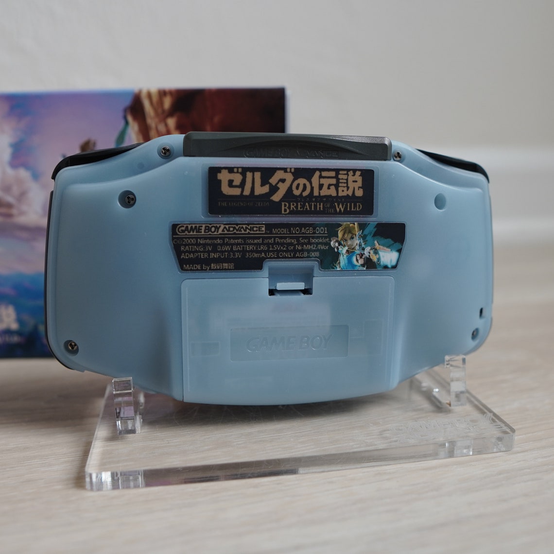 Nintendo Gameboy Advance Custom Console Zelda Breath of the Wild Edition Custom Backlit Enhanced IPS Screen Mod High Resolution