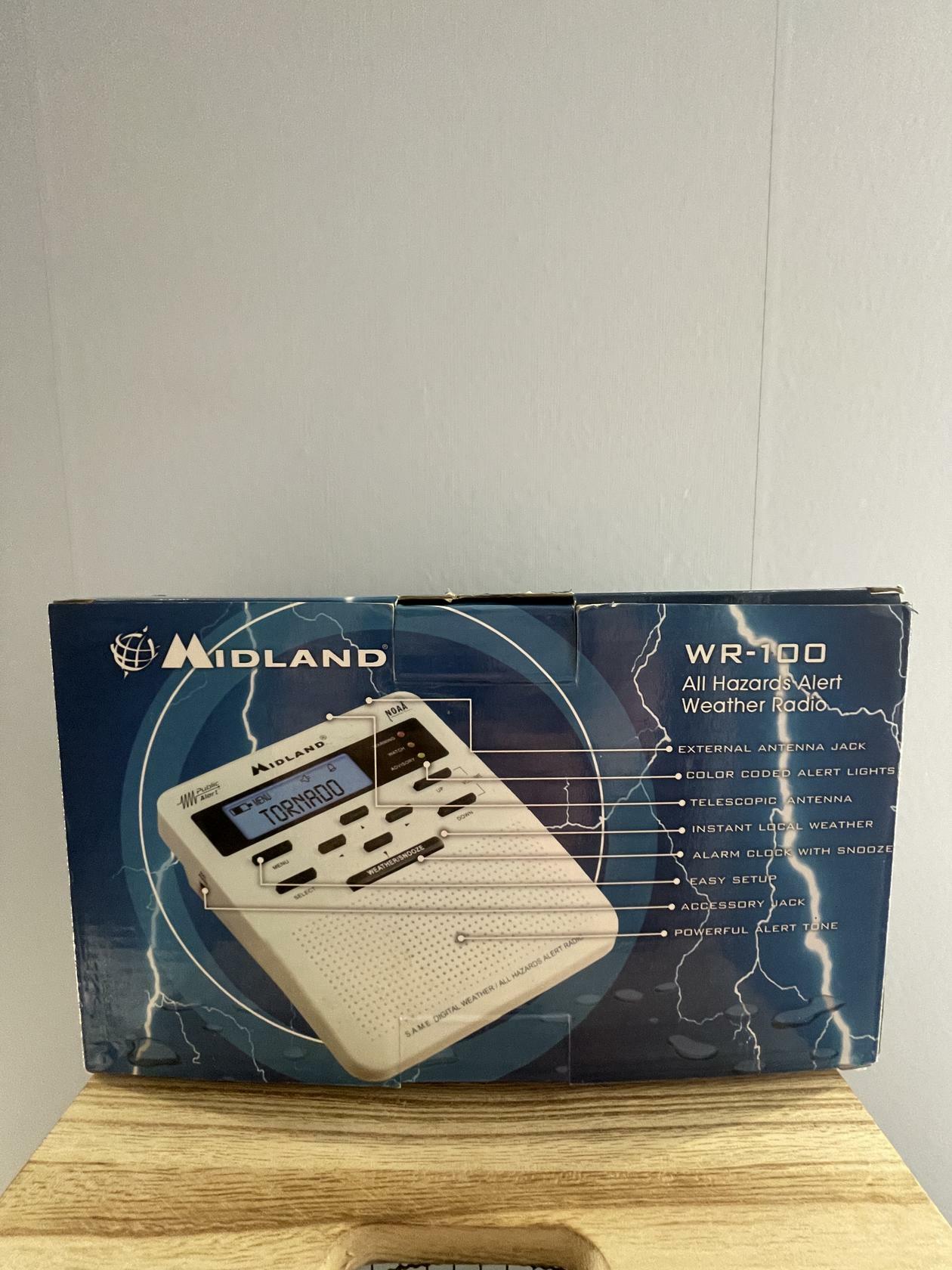 Midland Public Weather ALERT  Radio NOAA, Midland WR-100 - NEW/OB