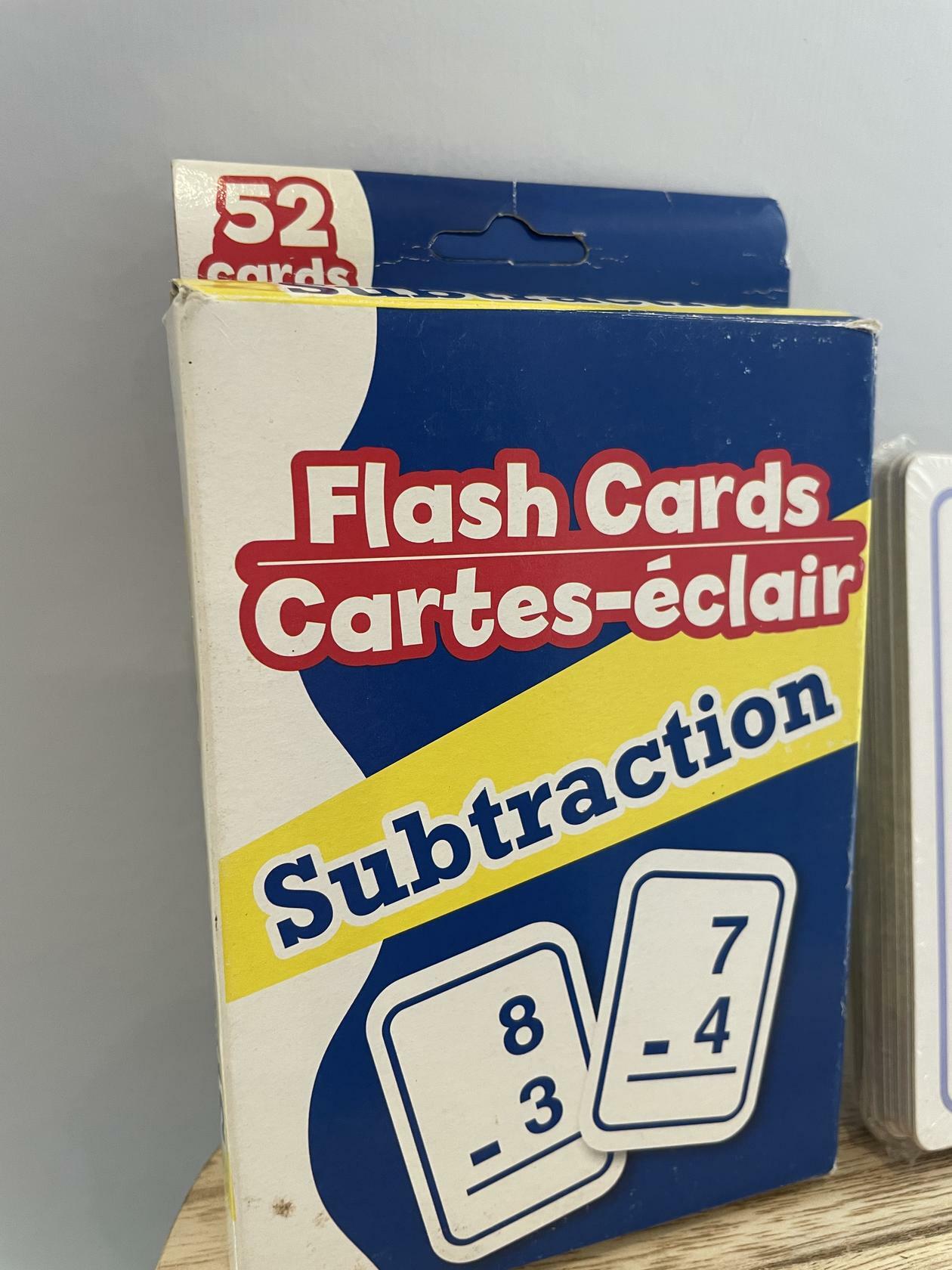 Subtraction Flash Cards Learning Math 1st & @ 2nd Grade- 52 Cards - Very Good