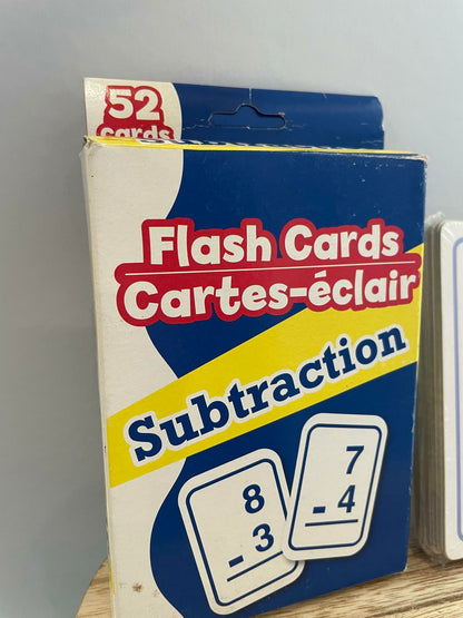 Subtraction Flash Cards Learning Math 1st & @ 2nd Grade- 52 Cards - Very Good