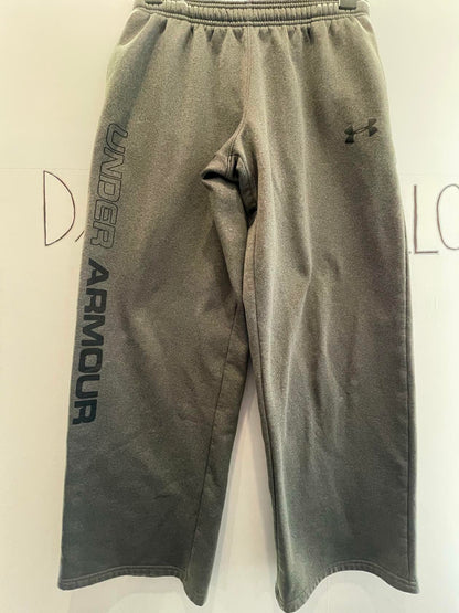 Gray Under Armour Youth Large Athletic Pants Joggers Sweatpants