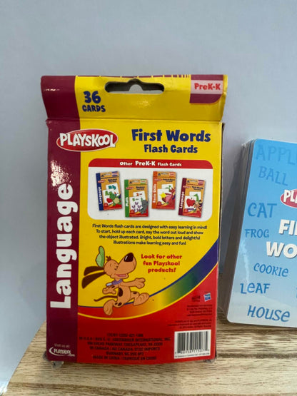 Playskool First Words 36 Flash Cards - Language toddler, children - Very Good