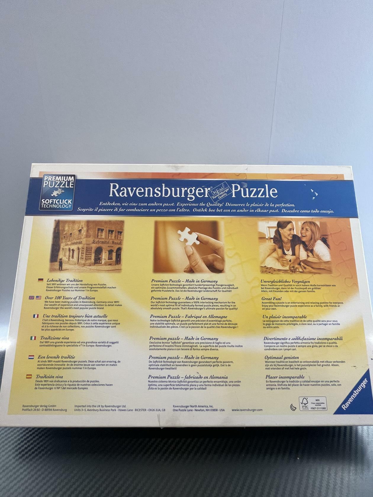 Ravensburger No. 198740 1000 Pc Disney "Vintage Poster" Puzzle - Good