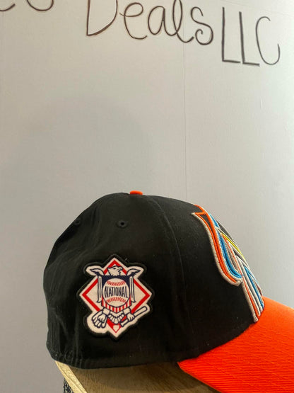 MIAMI MARLINS 2017 w/ASG Logo Hat/Cap Black & Orange - Very Good