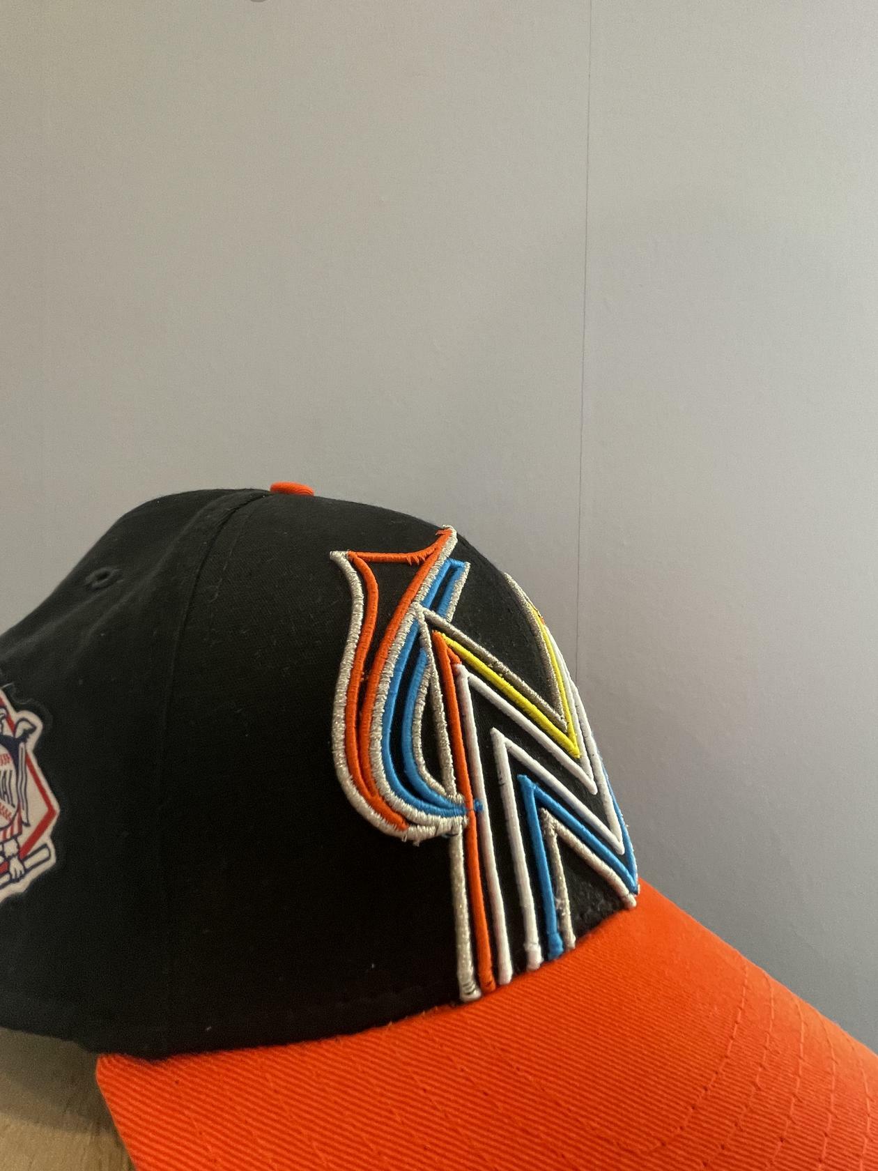 MIAMI MARLINS 2017 w/ASG Logo Hat/Cap Black & Orange - Very Good