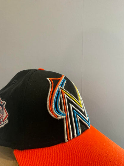 MIAMI MARLINS 2017 w/ASG Logo Hat/Cap Black & Orange - Very Good