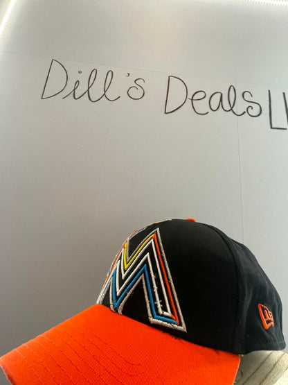 MIAMI MARLINS 2017 con gorra/gorra con logo ASG negro y naranja - Muy bueno