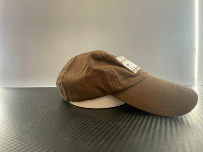 Embroidered Hat Cap Military Army National Guard Brown Strap Brown White  - Very Good