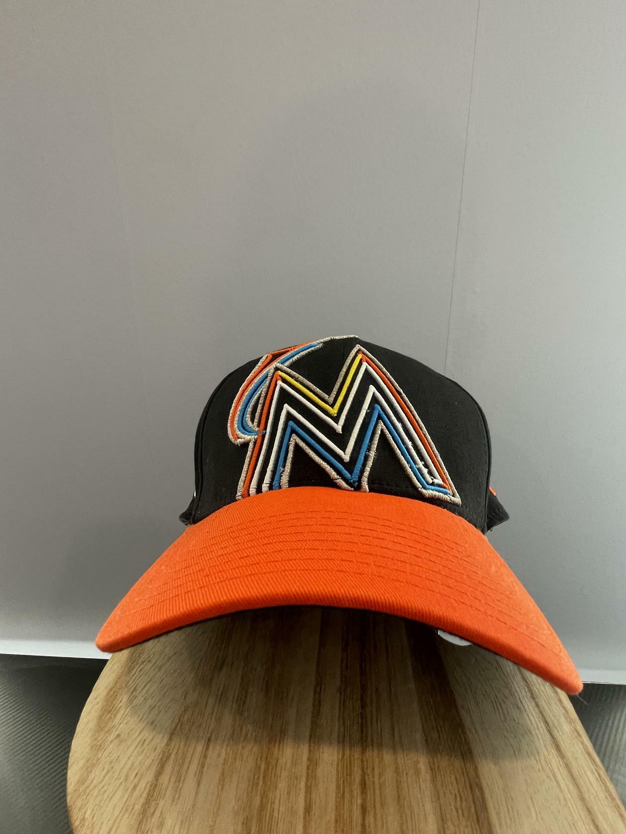 MIAMI MARLINS 2017 w/ASG Logo Hat/Cap Black & Orange - Very Good