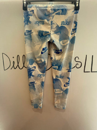 NIKE Little Girls Blue Multi-print Legging Size Large - Good