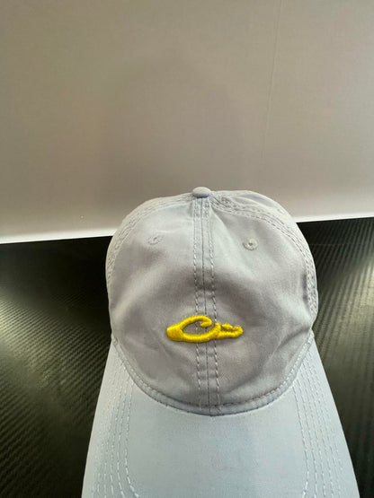 DRAKE WATERFOWL DUCK HEAD DH LOGO COTTON TWILL BALL CAP HAT ADJUSTABLE Baby Blue - Very Good