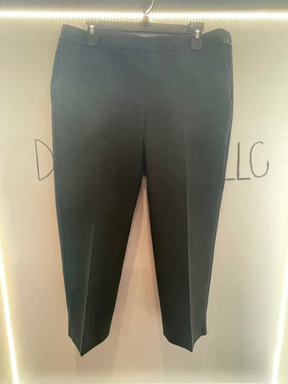 Talbots Black Chatham Crop Capri Pants Side Zip Women’s Petite Size 12P - Very Good