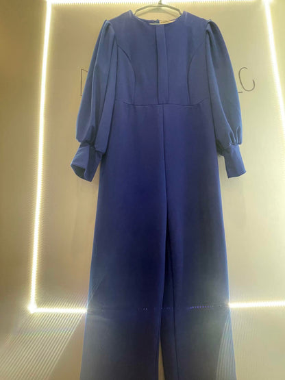 Metamorphosis Girl Blue Jumpsuit size 3XL Plus Business Casual One Piece Royal .. - Like New