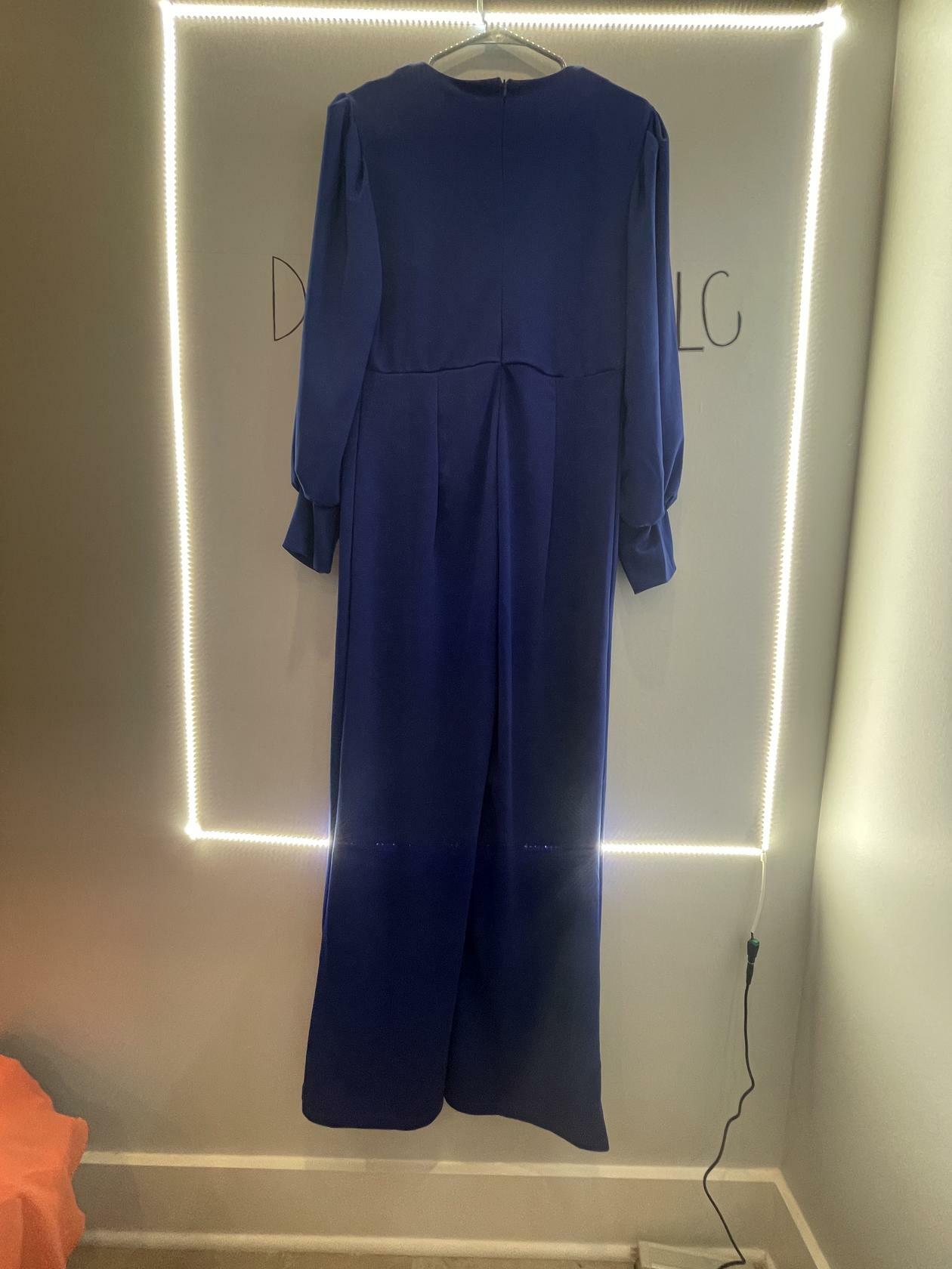 Metamorphosis Girl Blue Jumpsuit size 3XL Plus Business Casual One Piece Royal .. - Like New