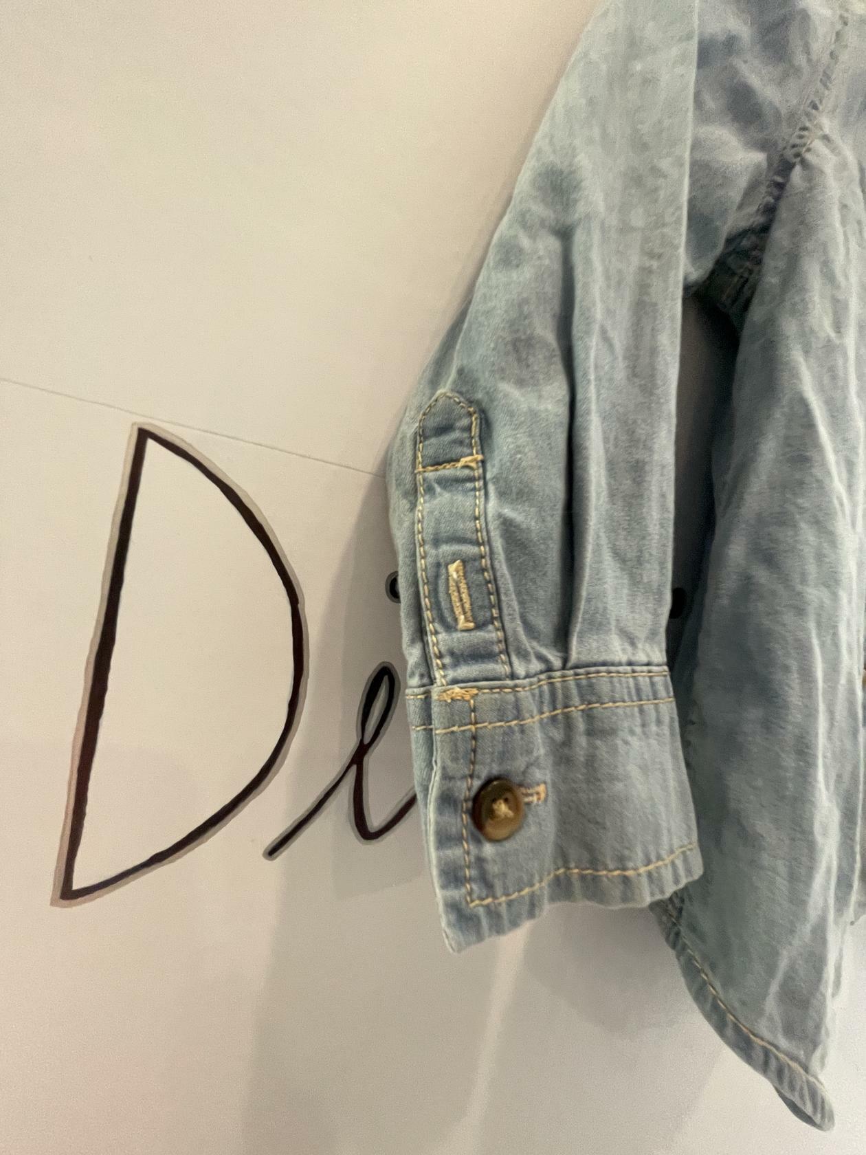 Okie Dokie sz 4t Girls Demin Button Up Light Wash Demin Jacket 100% Cotton - Very Good