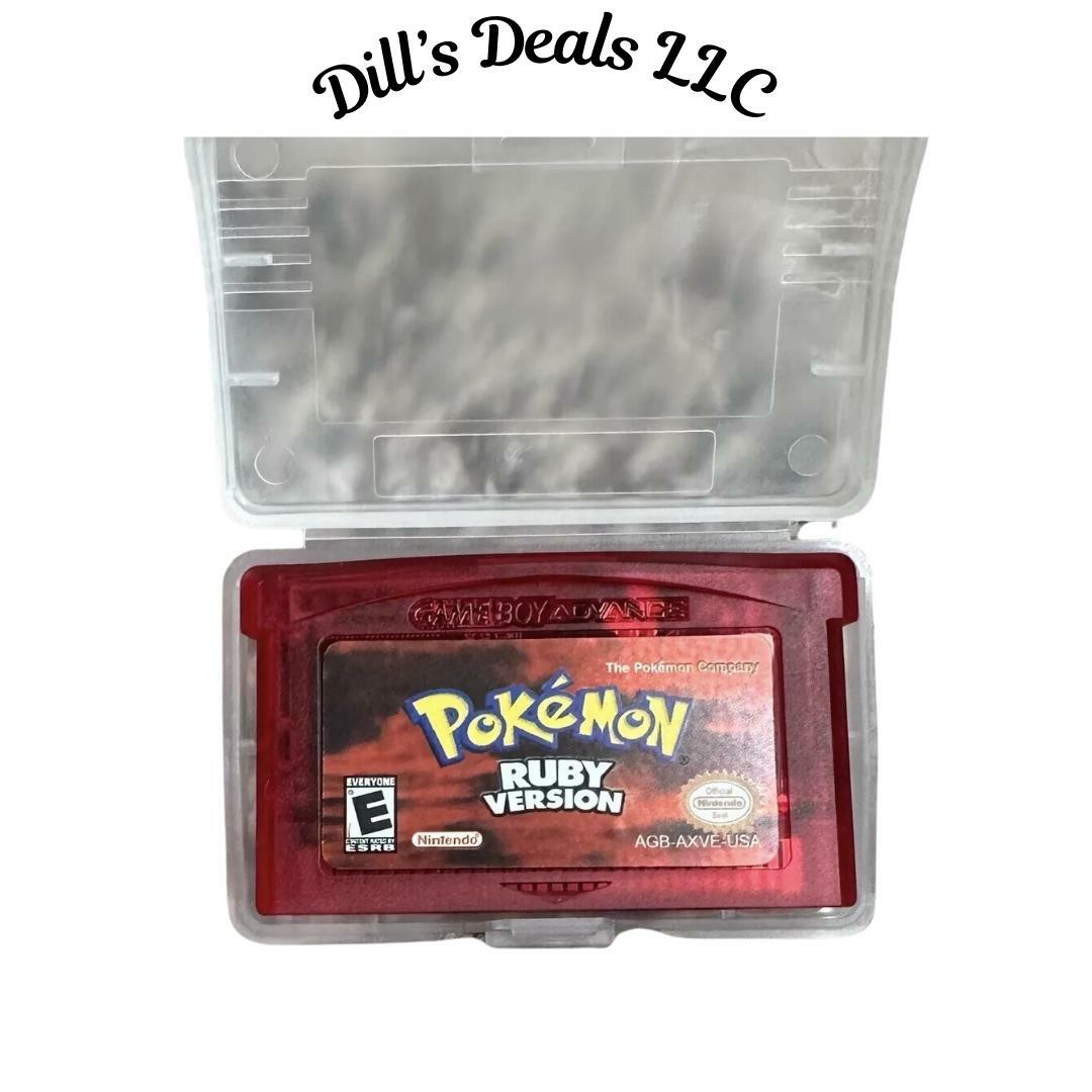 Pokemon Ruby Version for Nintendo Gameboy Advance & Clear Protective Case