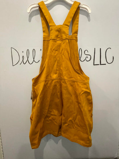 Justify Girls Jumper Dress Overall Dress Mustard Yellow Button Front Sz Medium