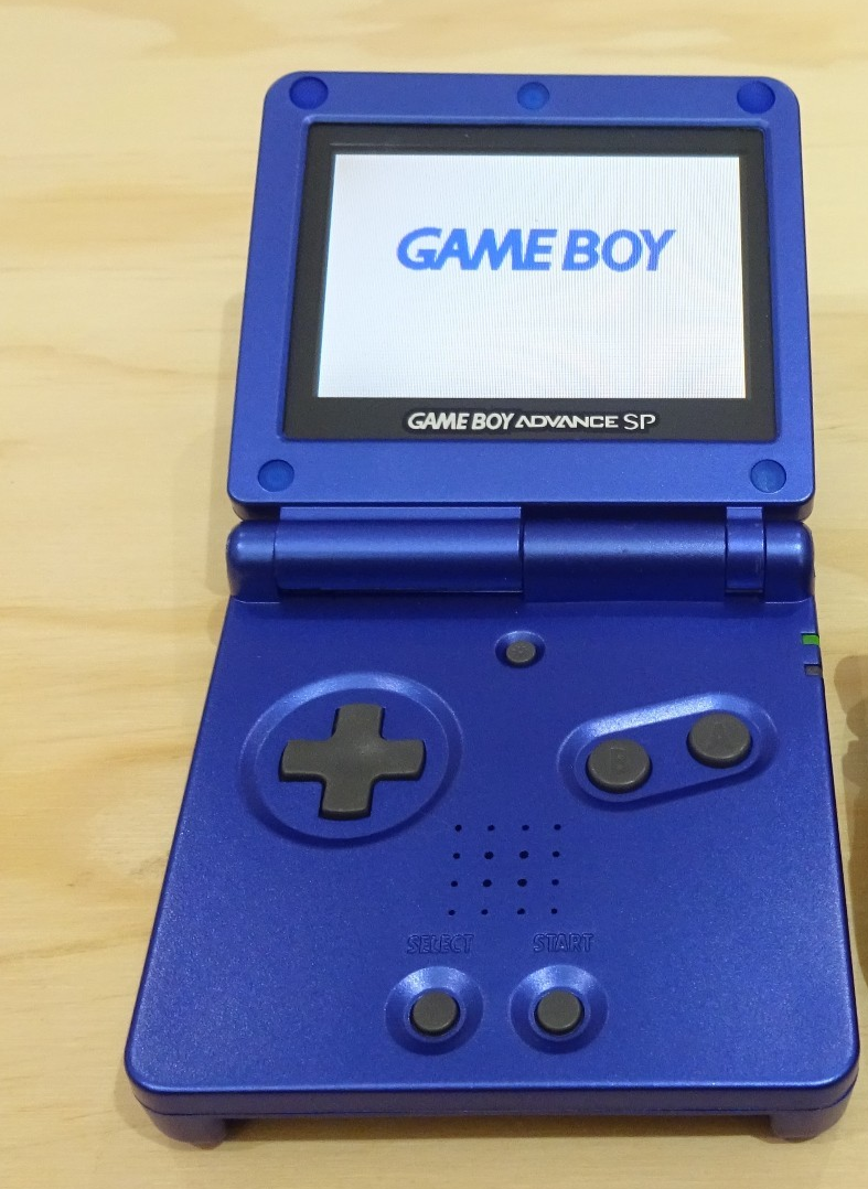 Nintendo Game Boy Advance SP Blue Version Custom Backlit Enhanced IPS Screen Mod High Resolution