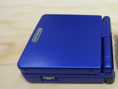 Nintendo Game Boy Advance SP Blue Version Custom Backlit Enhanced IPS Screen Mod High Resolution