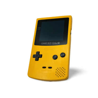 Nintendo Game Boy Color Yellow Edition Custom Backlit Enhanced IPS Screen Mod High Resolution