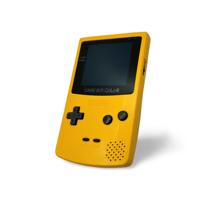 Nintendo Game Boy Color Yellow Edition Custom Backlit Enhanced IPS Screen Mod High Resolution