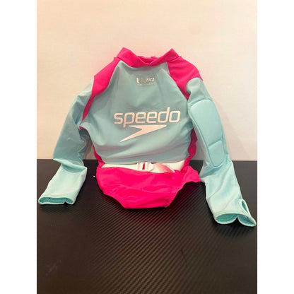 Speedo Traje de baño de una pieza de manga larga para niñas