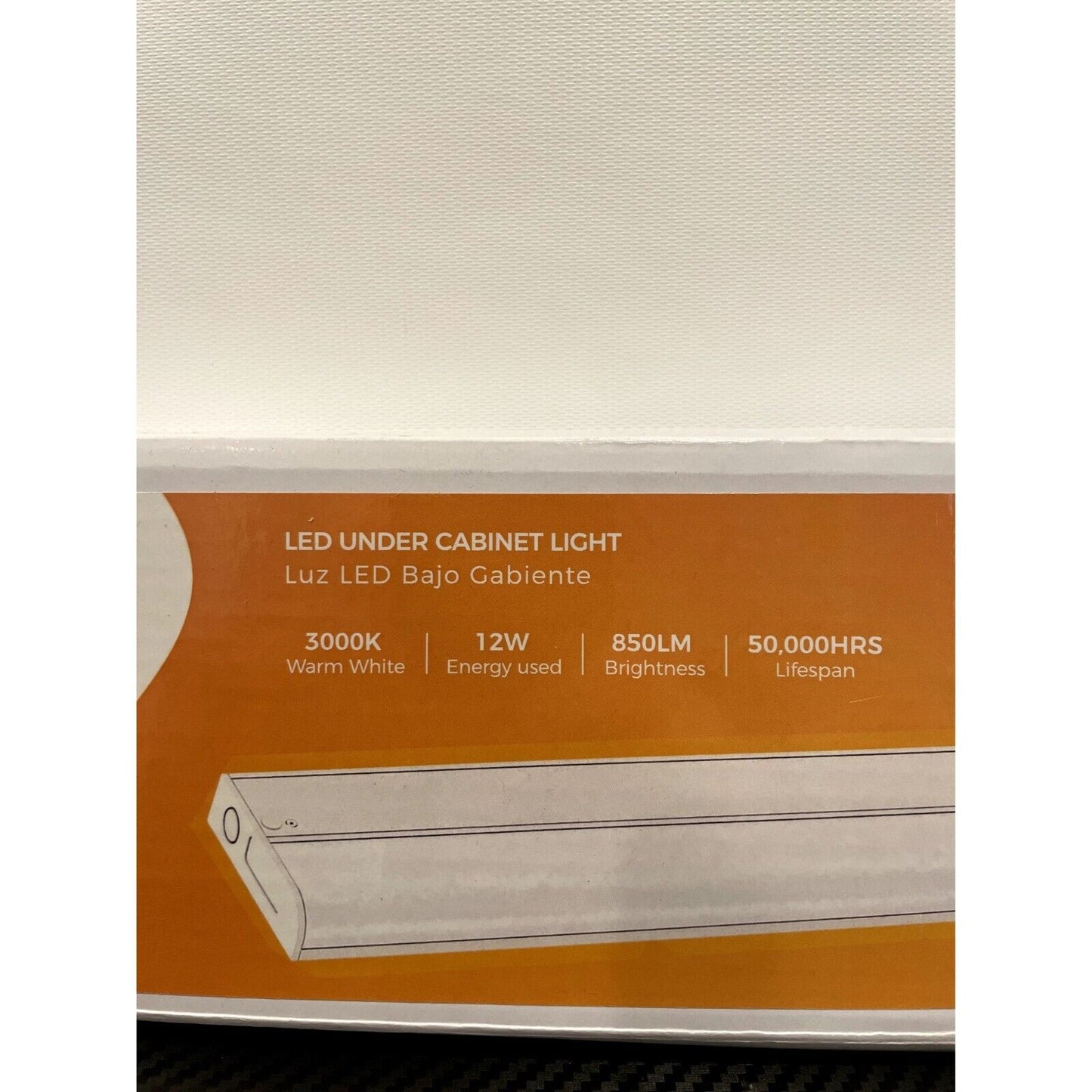 Hizashi Luz LED para debajo del gabinete de 24" Cableada 3000K Blanco cálido 850 lúmenes 12W