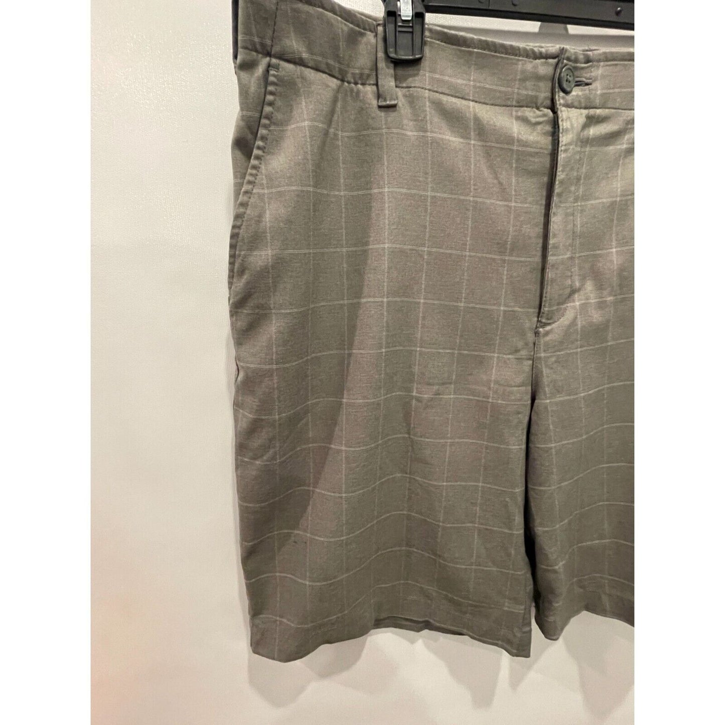 BCG Gray Plaid Shorts Polyester Blend 38