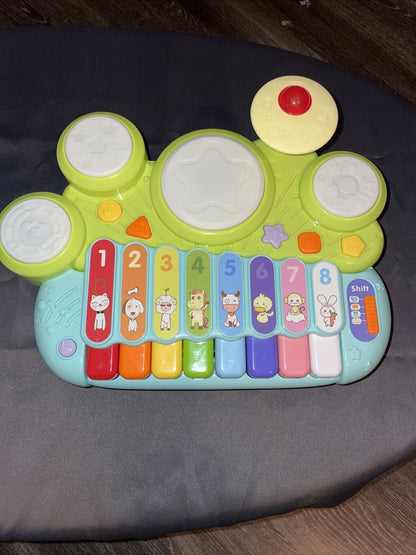 Toddler Musical Piano Toy 3 in 1 Piano Keyboard Xylophone Drum Set Learning Toys